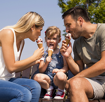 Happy Young Family