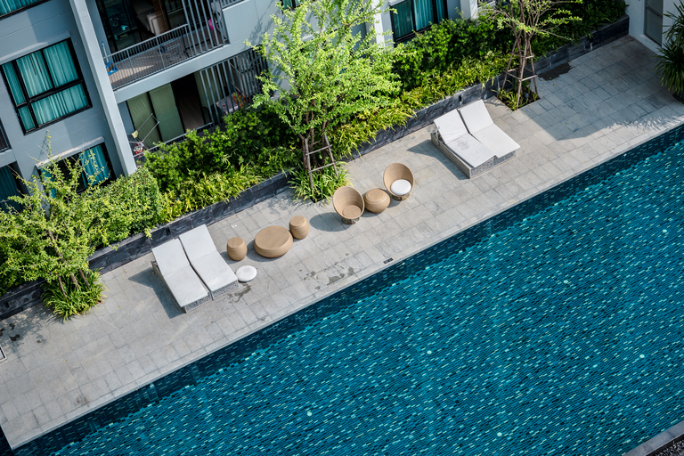 Community Pool by the Building